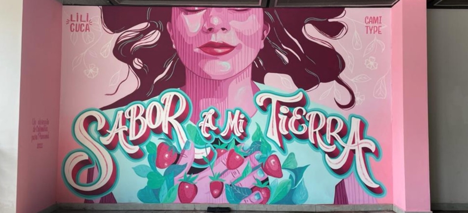 Embajada de Colombia inauguró el mural “Sabor a mi Tierra” en el Mercado San Felipe Neri