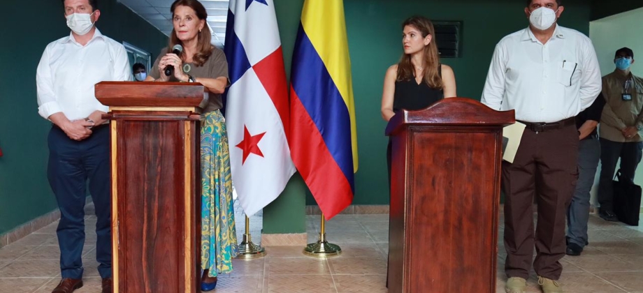 Declaración de la Vicepresidenta y Canciller, Marta Lucía Ramírez, al término de la reunión con su homóloga de Panamá, Érika Mouynes, para analizar la situación migratoria 