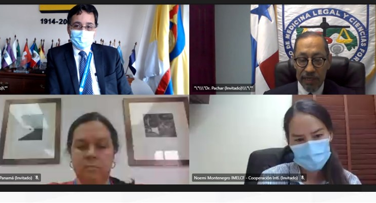La Embajada de Colombia en Panamá acompañó la reunión virtual en el marco del proyecto de cooperación entre los Institutos de Medicina Legal y Ciencias Forenses